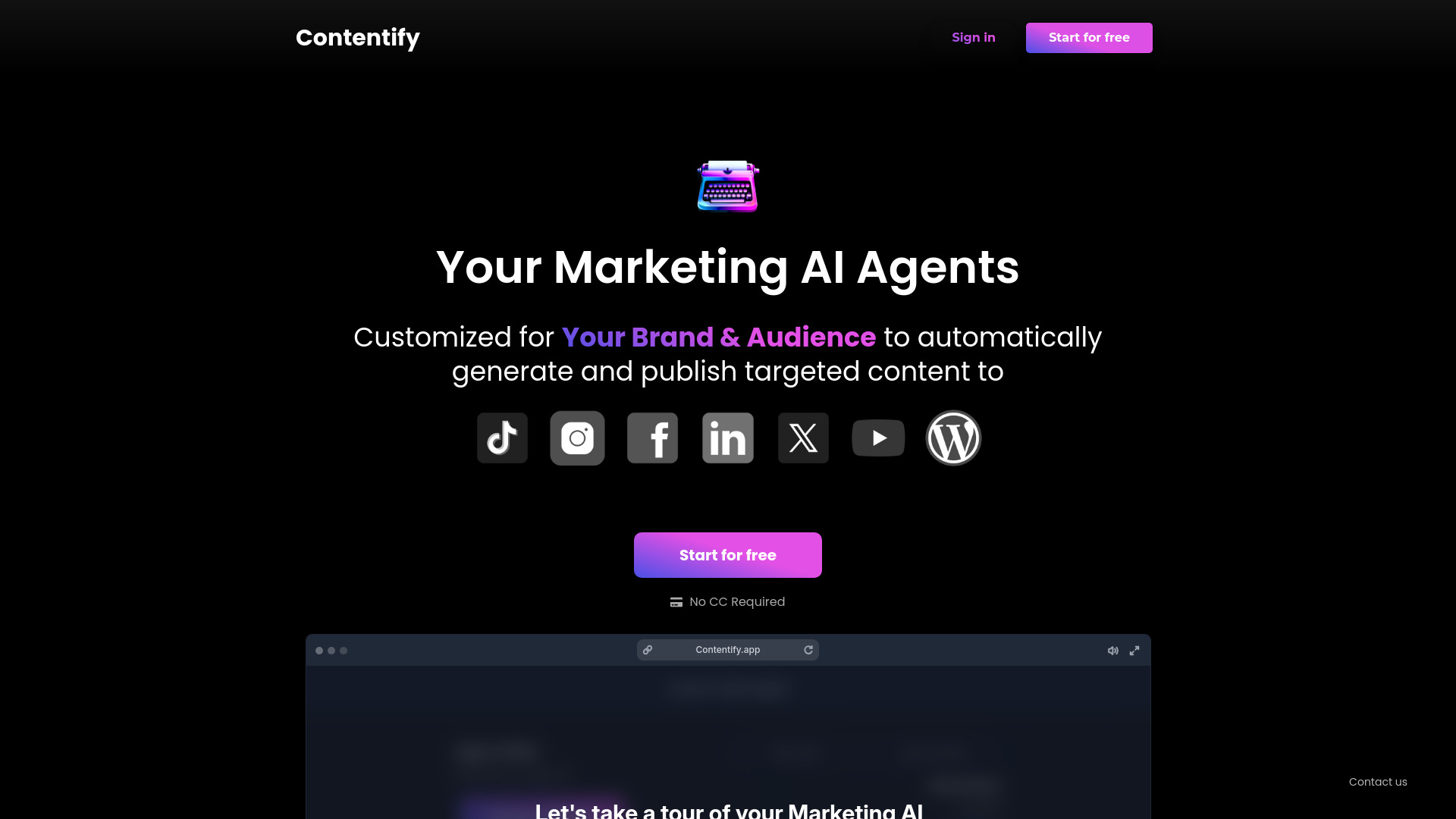 Contentify – Marketing AI