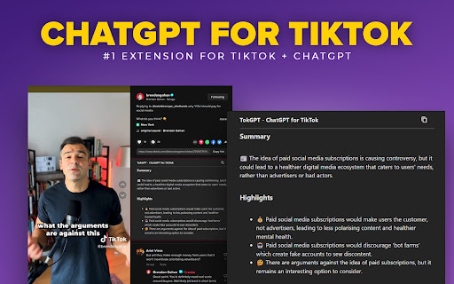 TokGPT – ChatGPT for TikTok