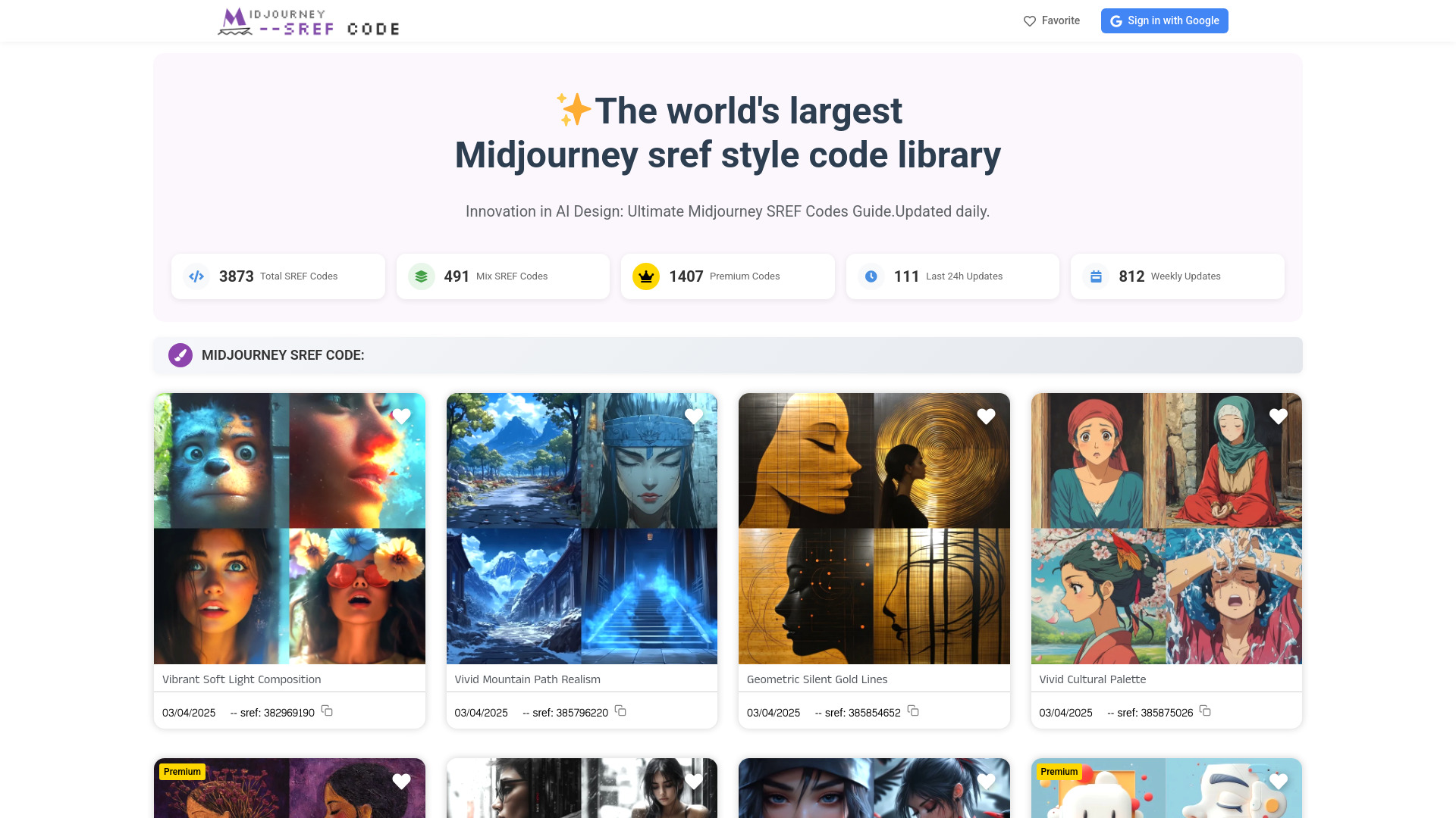 Midjourney Sref Codes