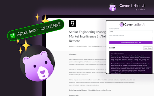 Hustle AI – Cover Letter Generator