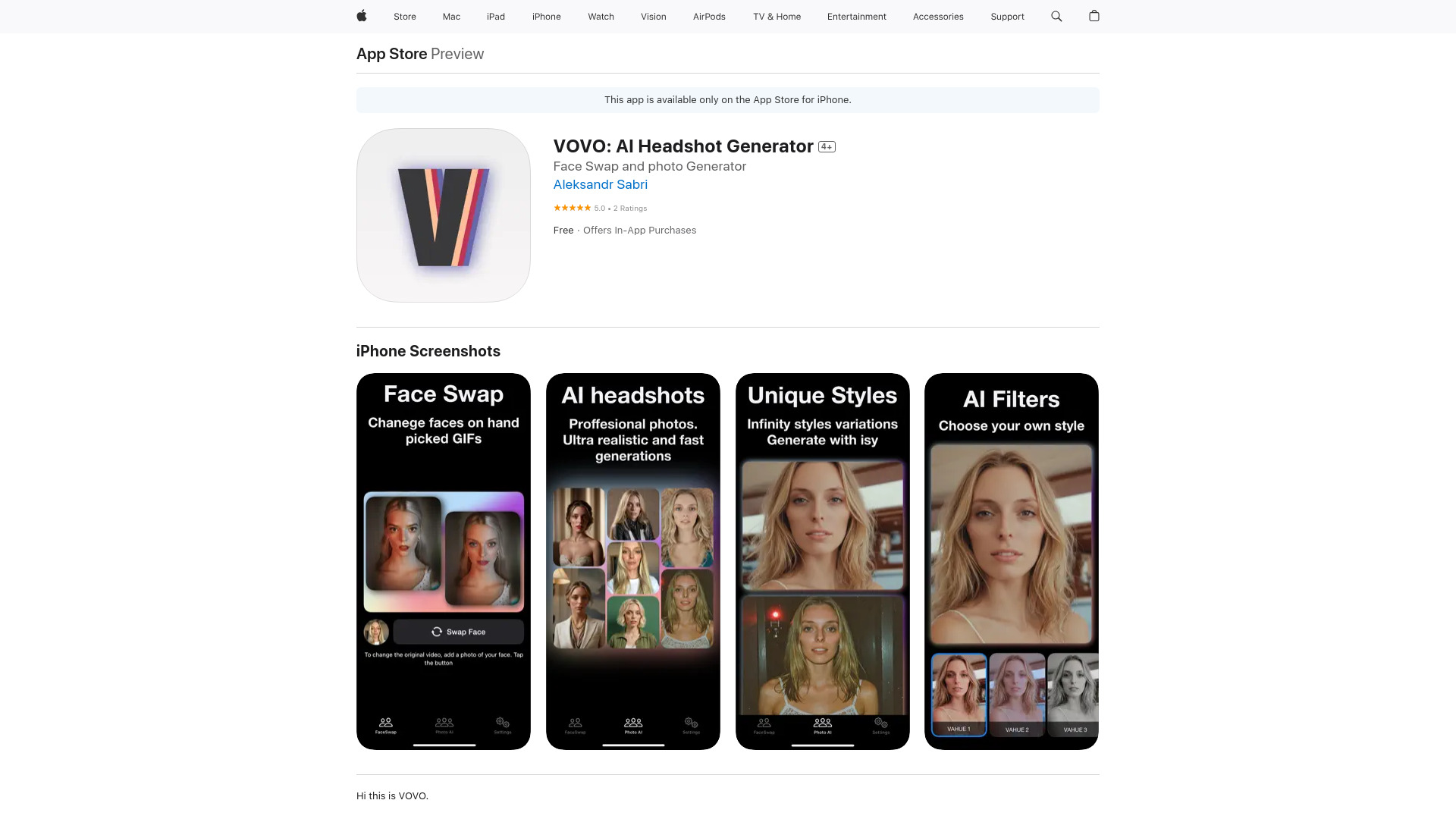 VAHUE: Face Swap AI Generator