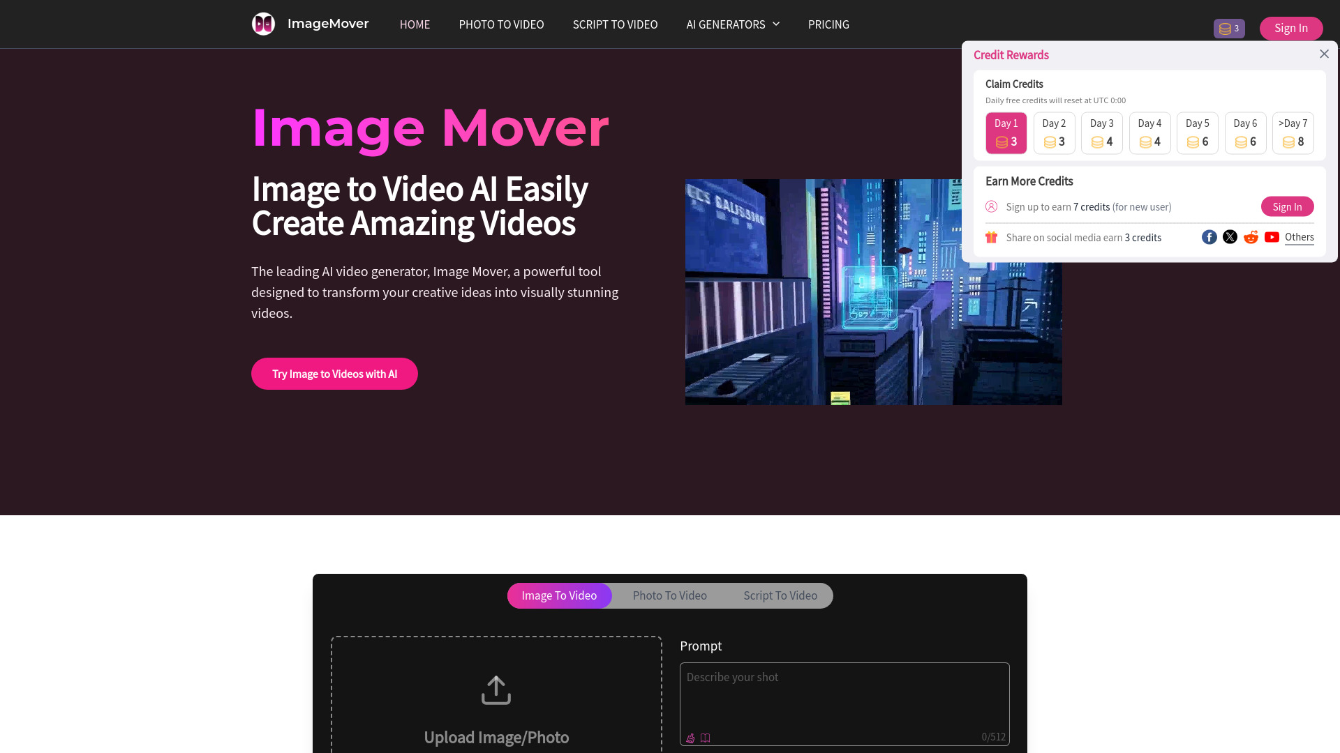 Image To Video AI – ImageMover