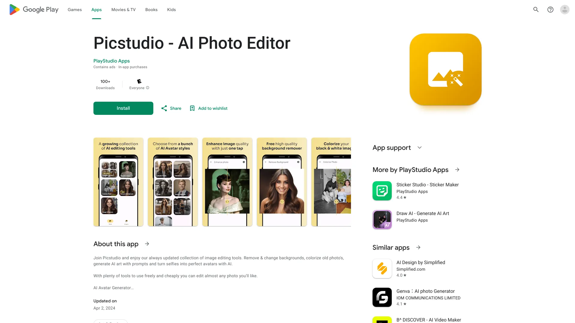 Picstudio – AI Photo Editor for Android