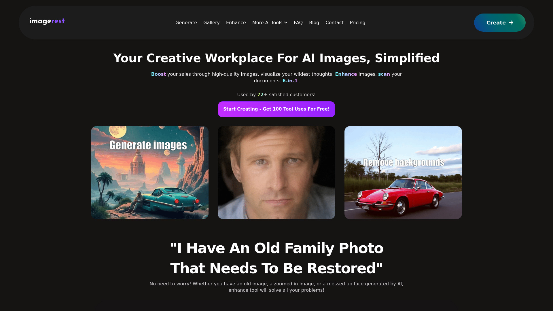 Imagerest – All-In-One Al Image Platform