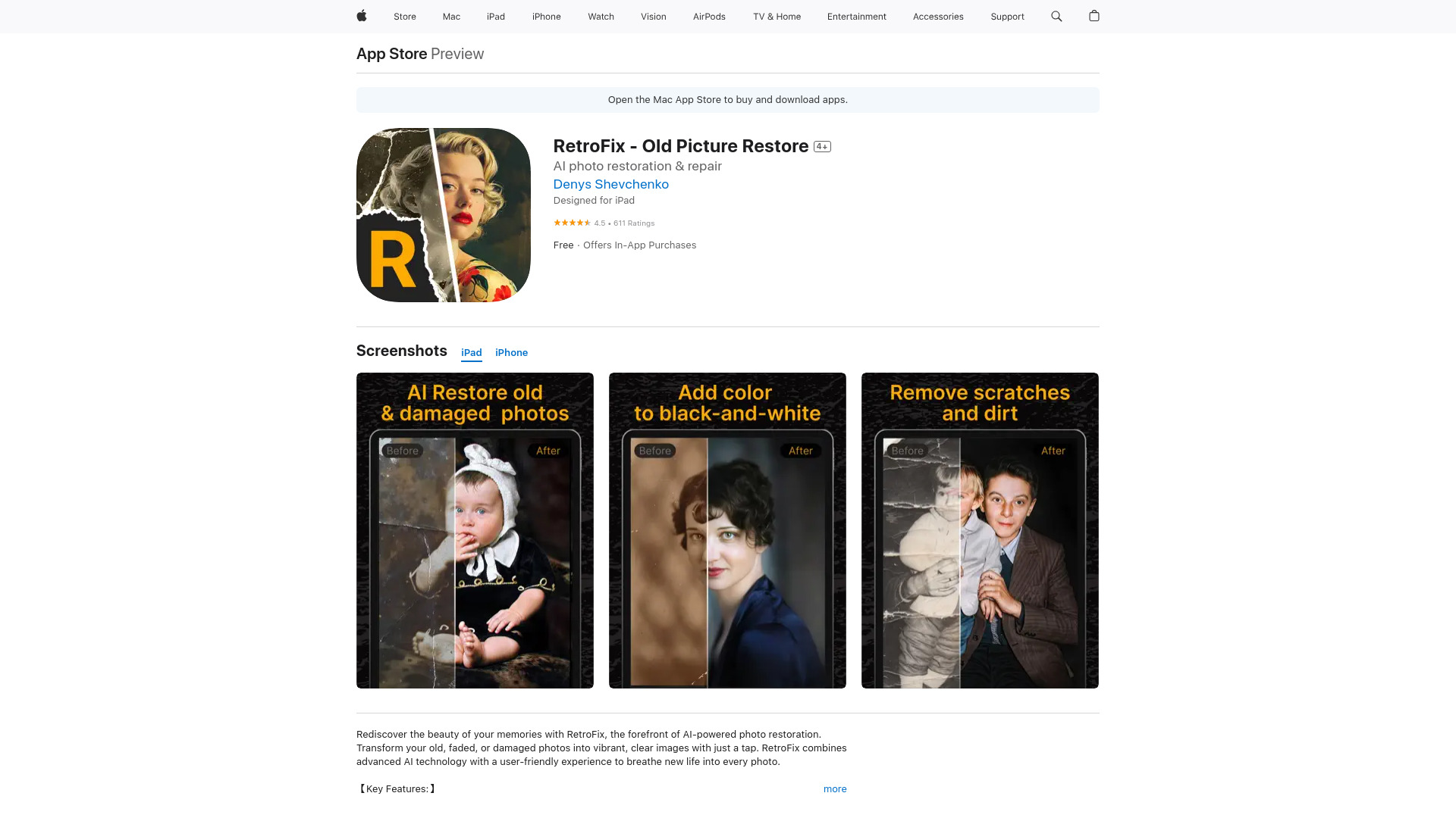 RetroFix – AI Photo Restore & Color Tool
